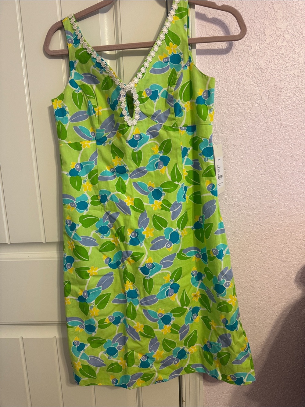 Kiera Dress Too Jays Pistachio Green Strapless Floral Sundress